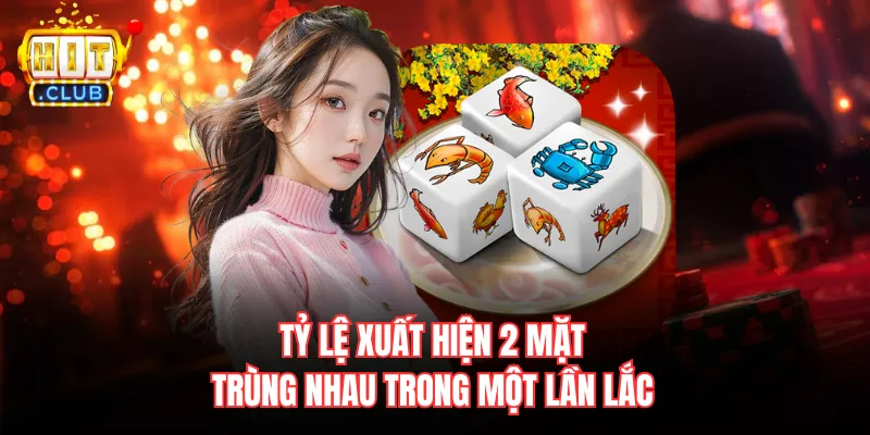 Tỷ lệ xuất hiện 2 mặt trùng nhau trong một lần lắc